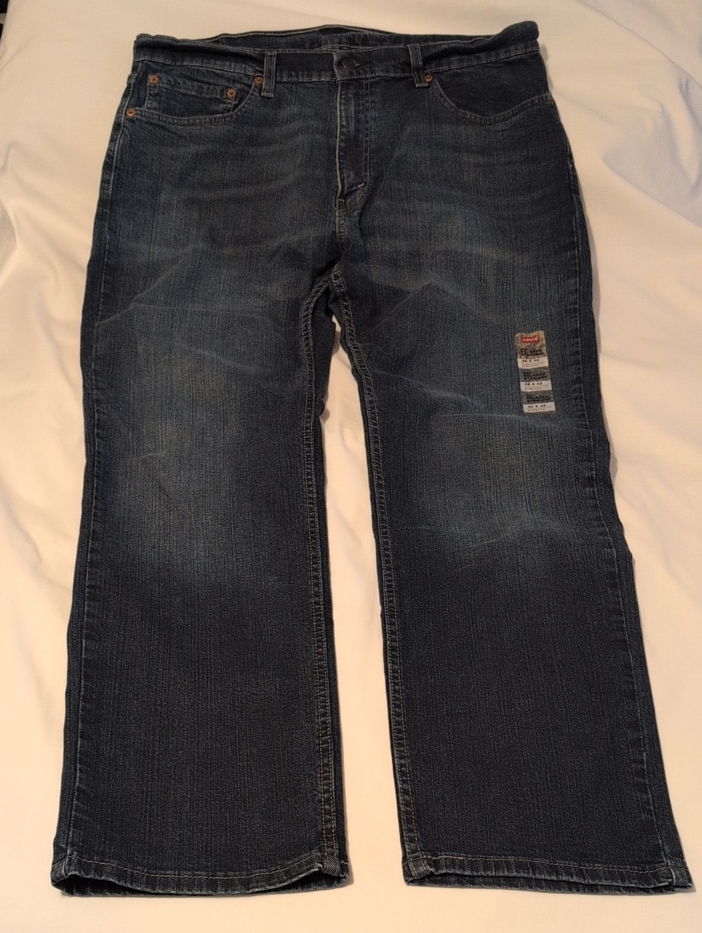 Levi's 559 Relaxed Straight Jeans - Dark Blue Denim Men's 36"W x 32"L - Like New